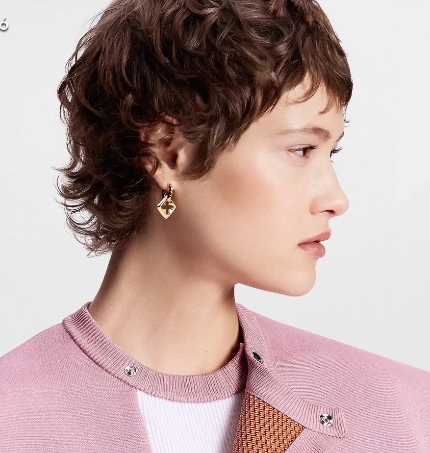 Louis Vuitton Gold Tone Earrings